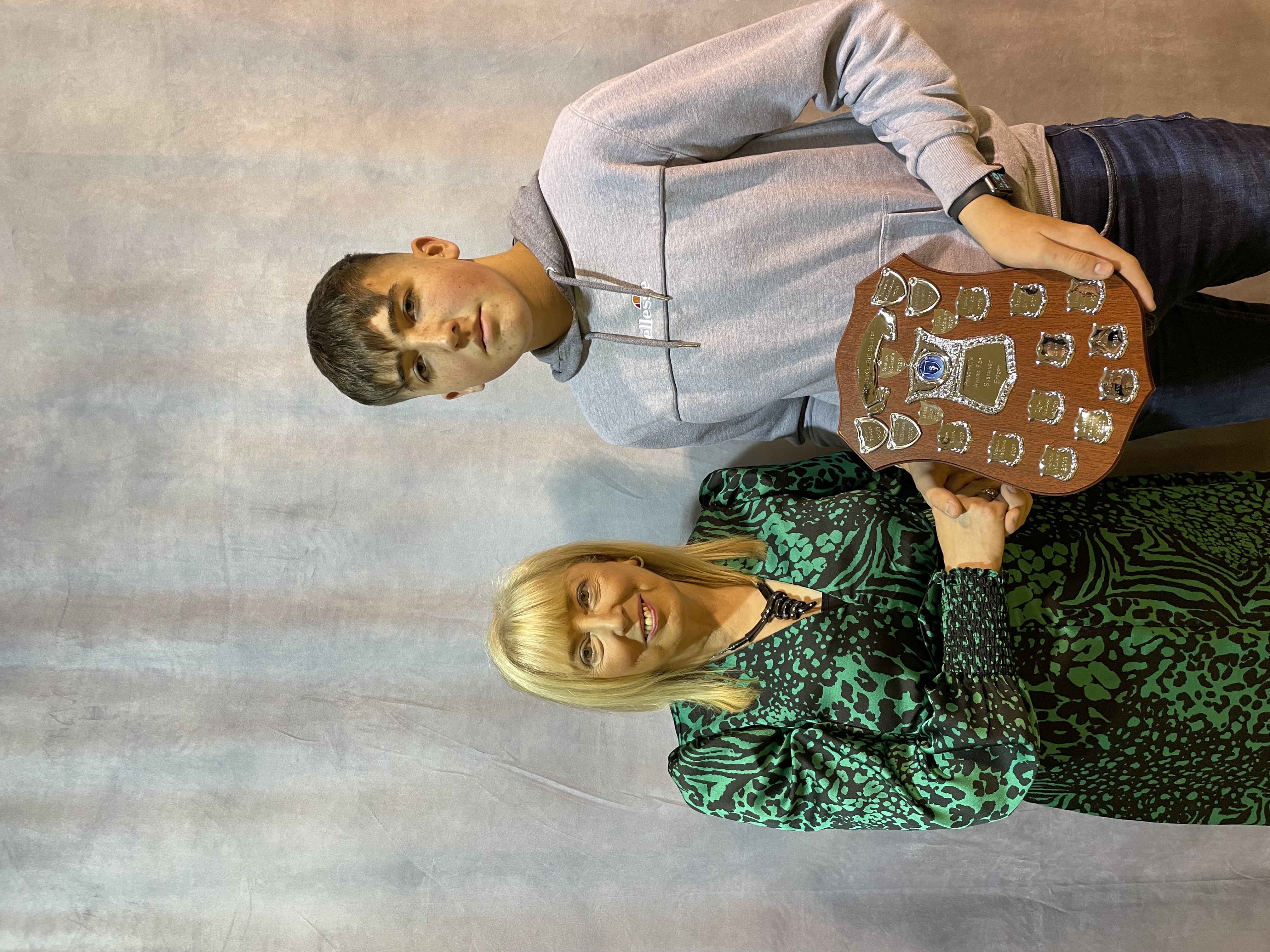 Principal's Award for Sustained Effort - James Daly pictured with Ms Doherty Principal